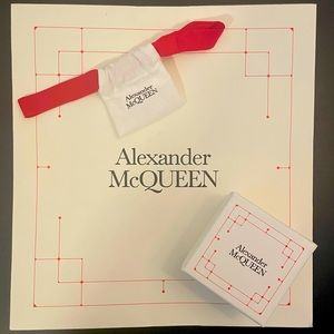 Alexander McQueen earrings bag and box